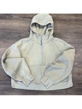 Lululemon Fleece Half Zip XS/S Scuba Hoodie Sweater Dew Green